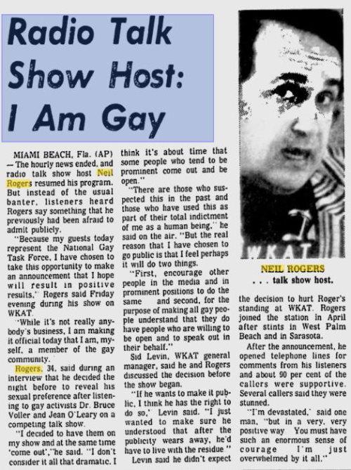Neil Rogers Comes Out as Gay